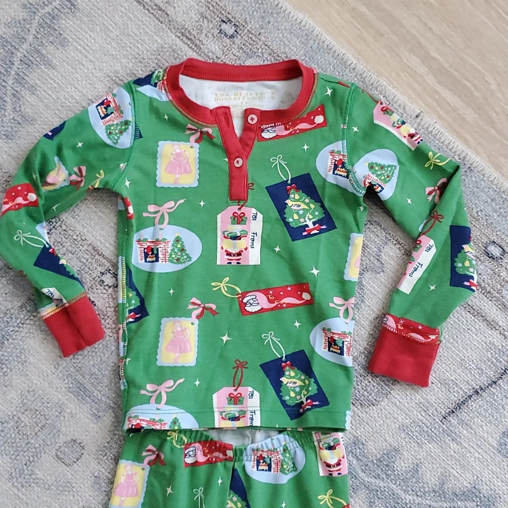 The Beaufort Bonnet Company Christmas Holiday Toddler Girls Pajamas Sz2T